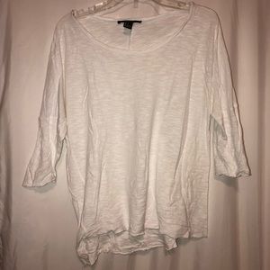 White Quarter Length Shirt